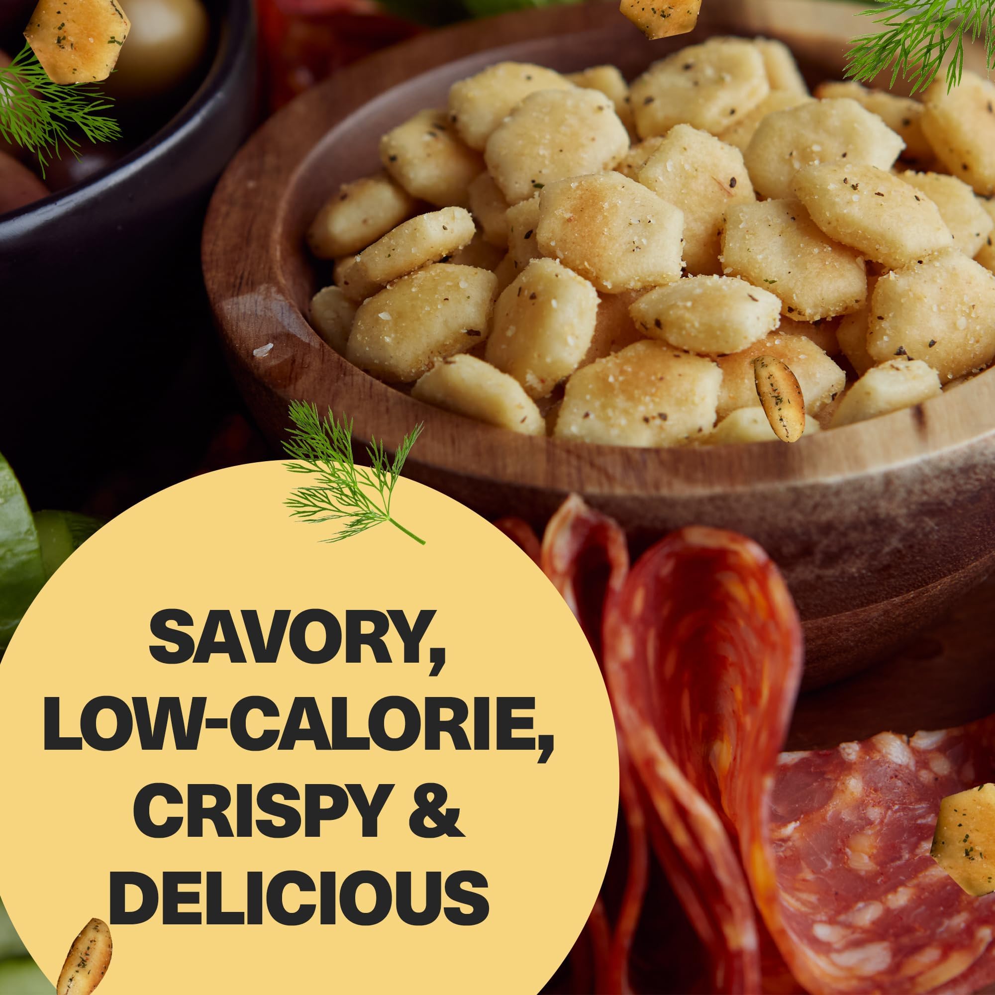 Wicked Mix Wicked Minis chili cheese crackers add savory zing to toppings.