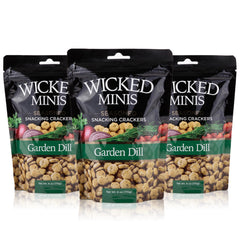 Wicked Mix Wicked Minis garden dill crackers offer crisp texture for soups and salads.