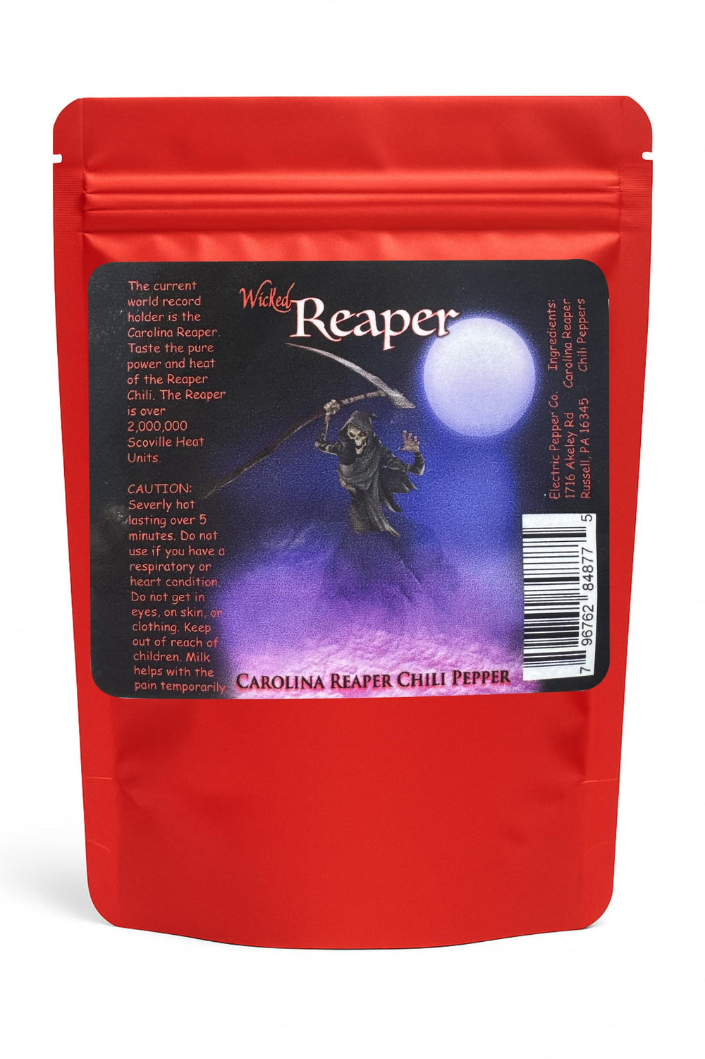 Wicked Reaper Carolina Reaper pods closeup wrinkled skin, perfect for crafting fiery sauces.