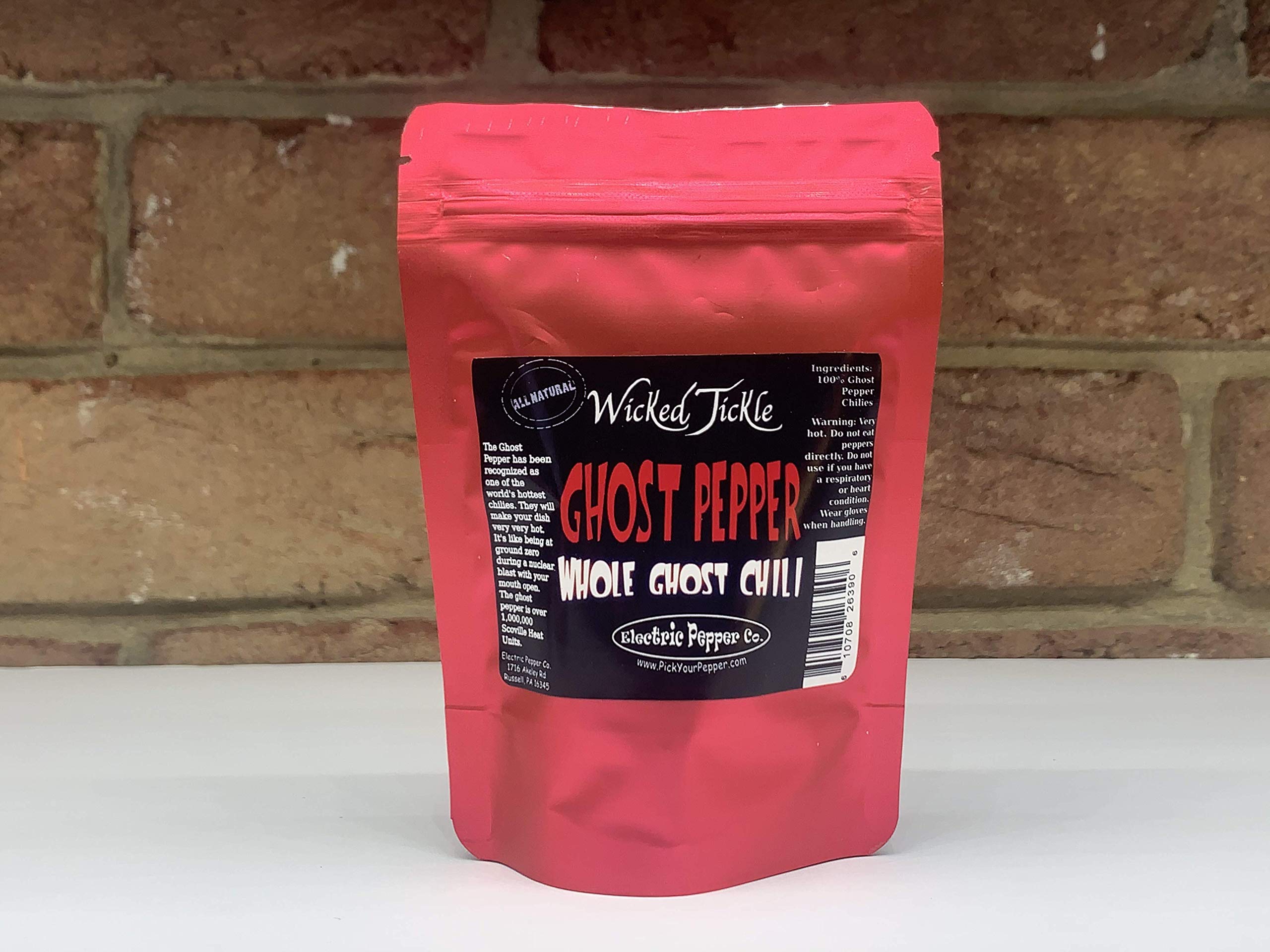 Wicked Tickle Close-up Ghost Pepper texture highlighting fiery details