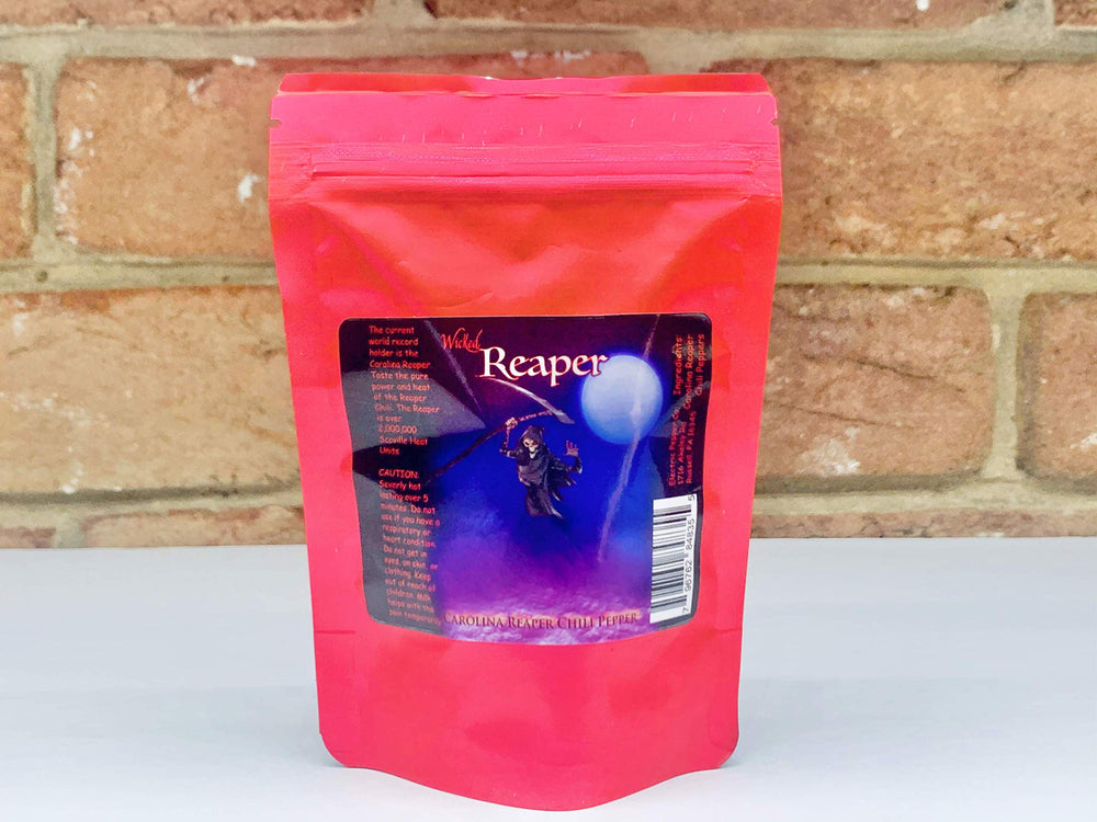 Wicked Tickle Close-up Reaper Pepper showcasing vibrant sheen