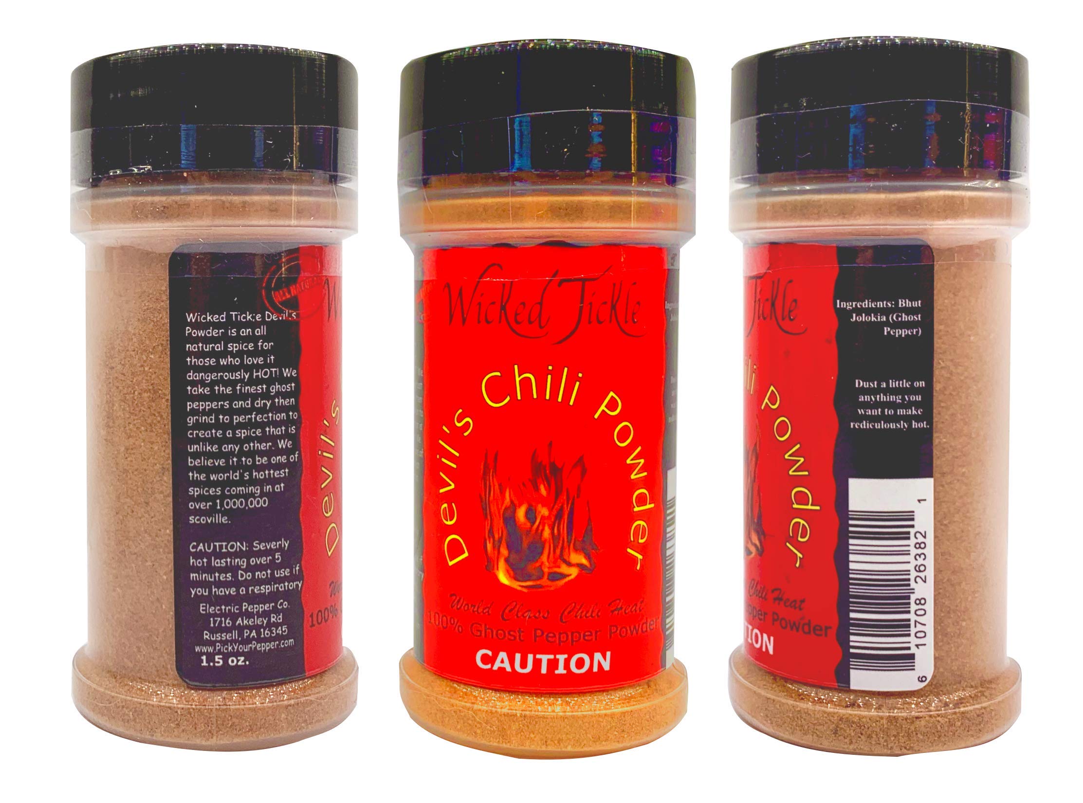 Wicked Tickle Ghost Pepper Powder in a chili bowl for intense heat
