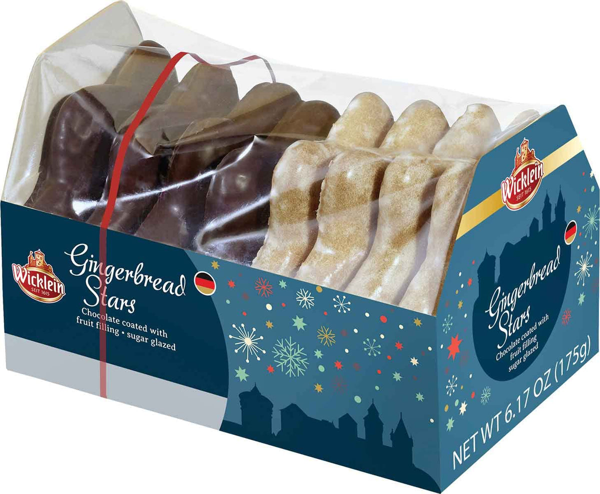 Wicklein Gingerbread Stars pack shot, ideal for festive gifting and holiday treats.