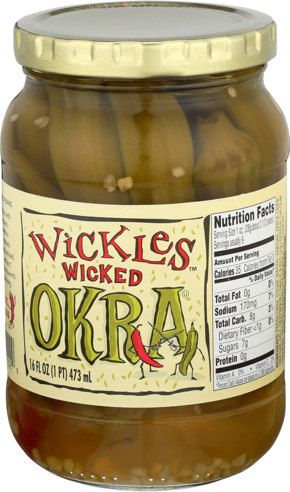 Wickles Okra Wicked ready to use in a dish setup