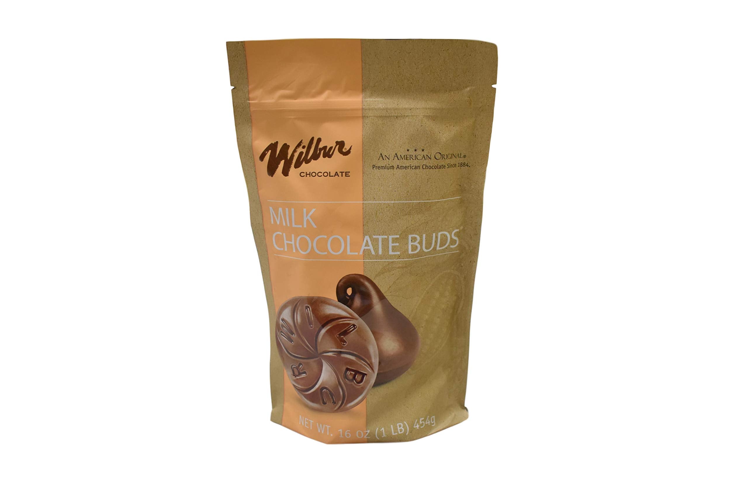 Wilbur Milk Chocolate Buds bag 1lb ready for sharing or gifting.