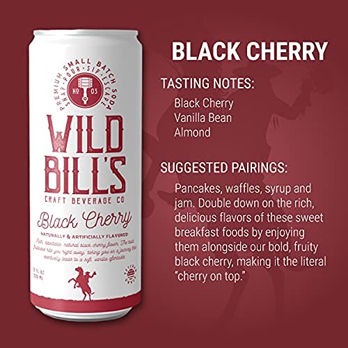 Wild Bill's Black Cherry Soda 12-pack box on a kitchen counter