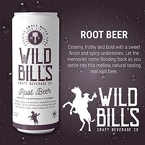 Wild Bill's Root Beer pour into glass for a refreshing, nostalgic sip.