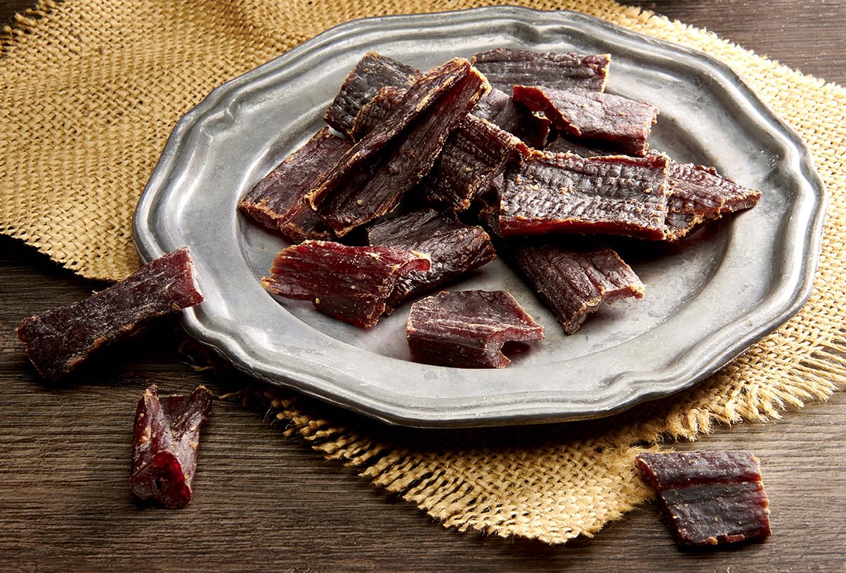 Wild Bill's top-round jerky marinated in soy, garlic, and pepper.