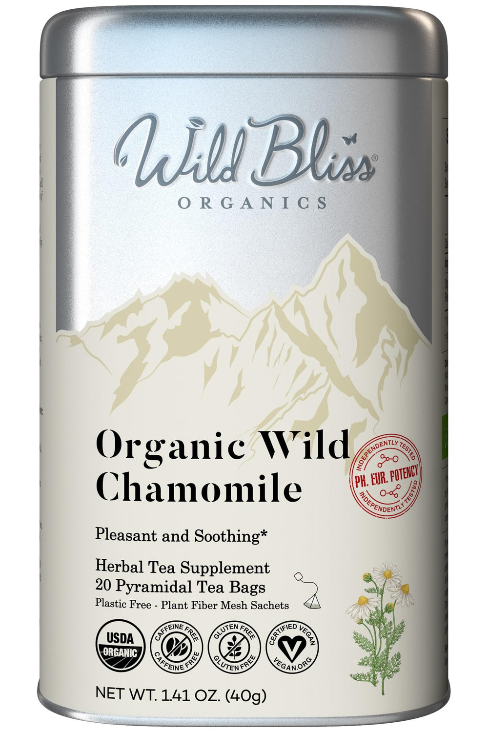Wild Bliss chamomile tea cup for a calming post-work ritual