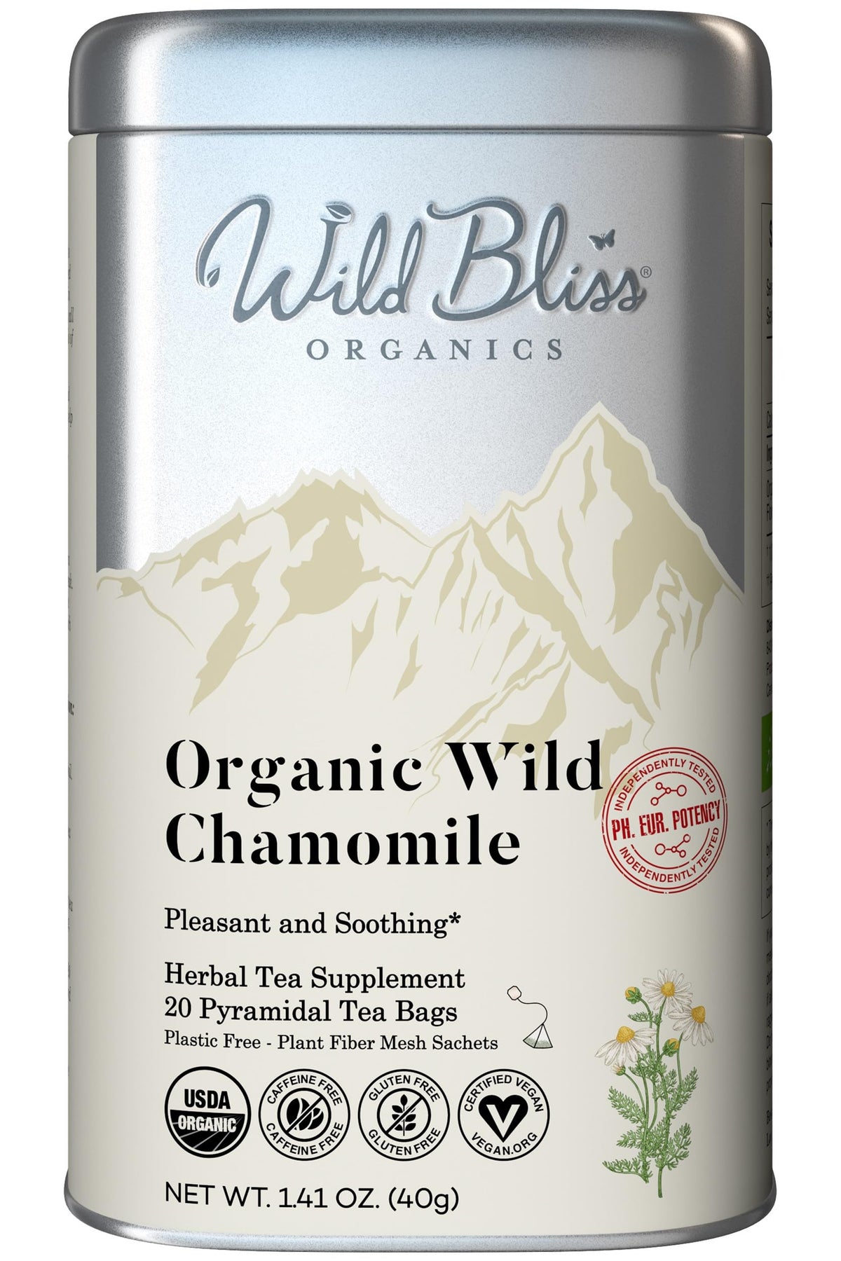 Wild Bliss chamomile tea cup for a calming post-work ritual