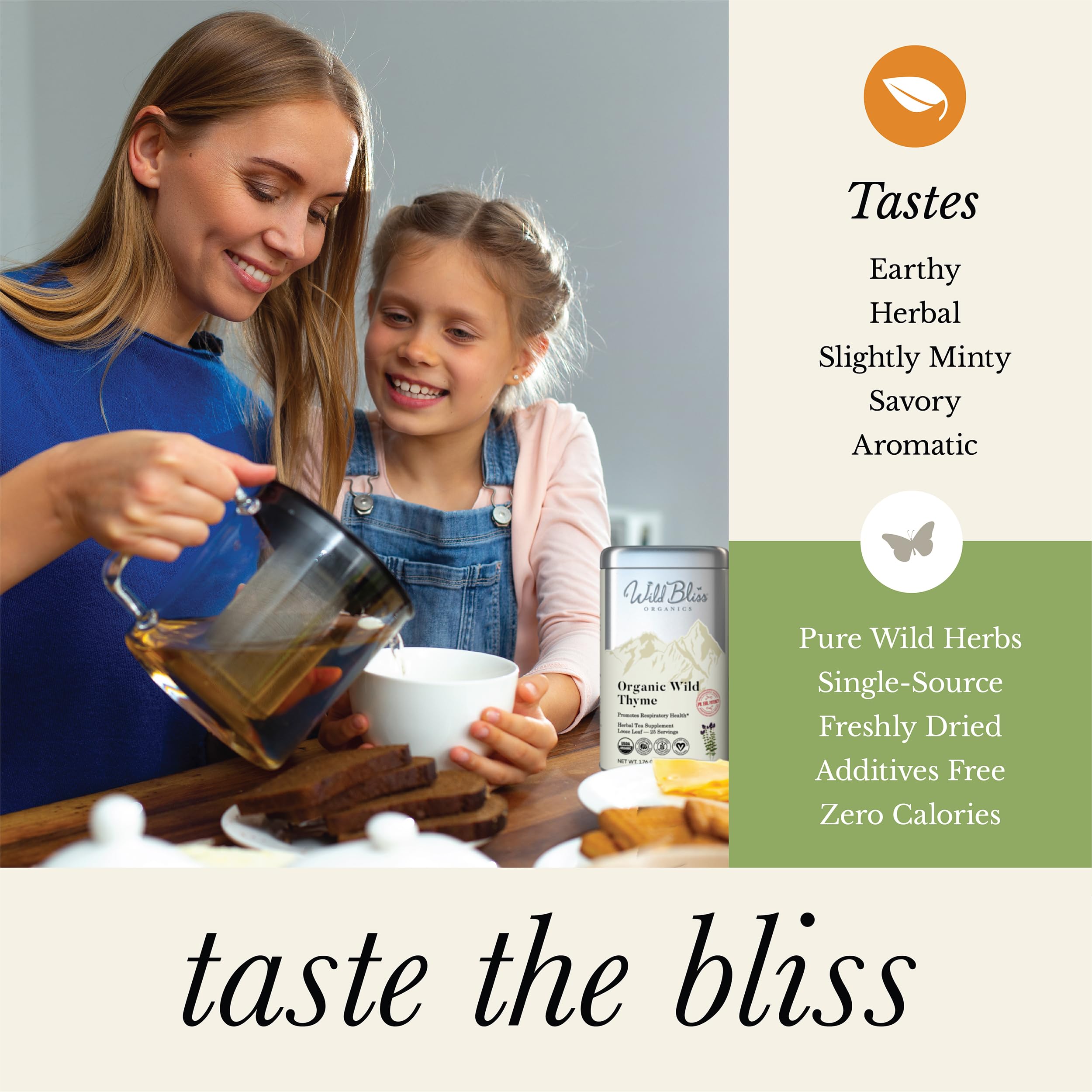 Wild Bliss organic wild thyme harvest highlights single-origin quality from source fields.