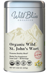 Wild Bliss St John's Wort Tea loose-leaf close-up for mood balance