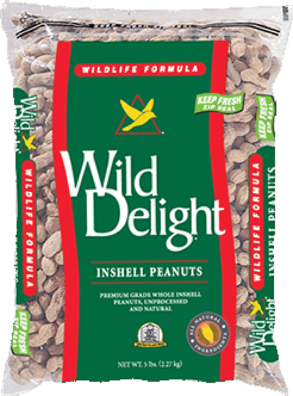 Wild Delight inshell peanuts pack for wildlife feeding, attracting squirrels and birds