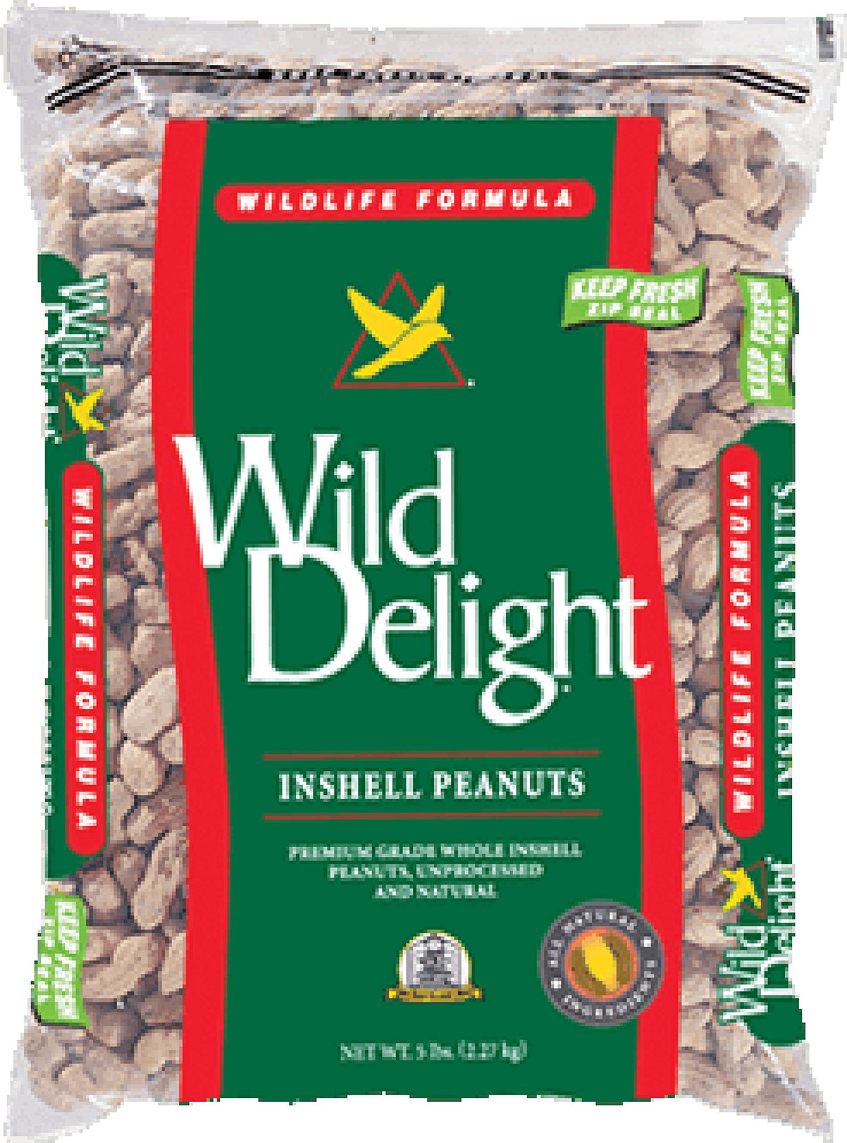 Wild Delight inshell peanuts pack for wildlife feeding, attracting squirrels and birds