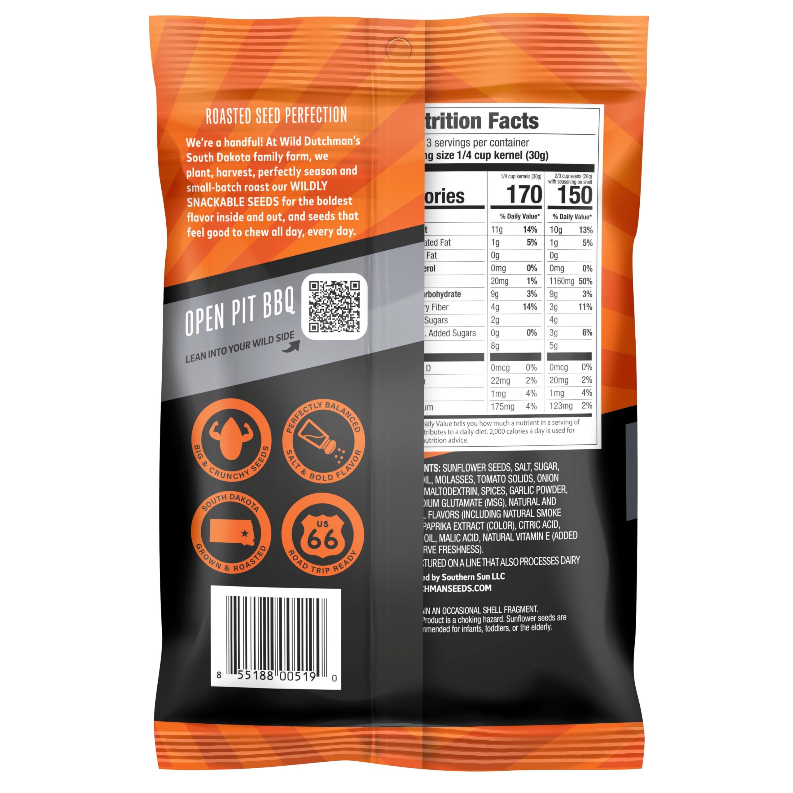 Wild Dutchman Spicy Cheeseburger seeds in a resealable bag for bold, convenient bites.