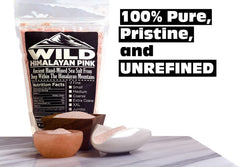 Wild Foods Pink Himalayan Salt crystal closeup highlights minerals and texture