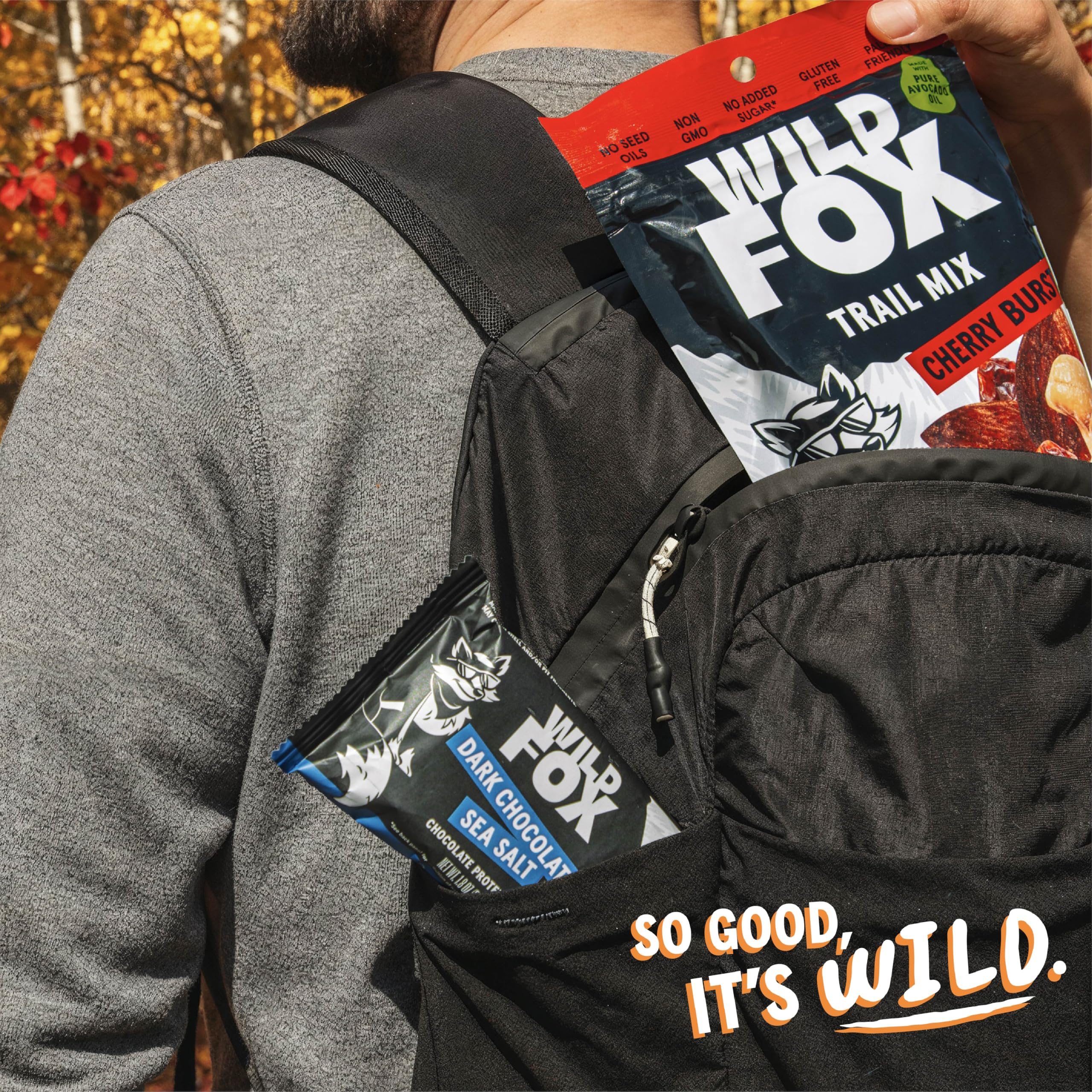 Wild Fox Trail Mix snack-portion served as ready-to-go energy bite.