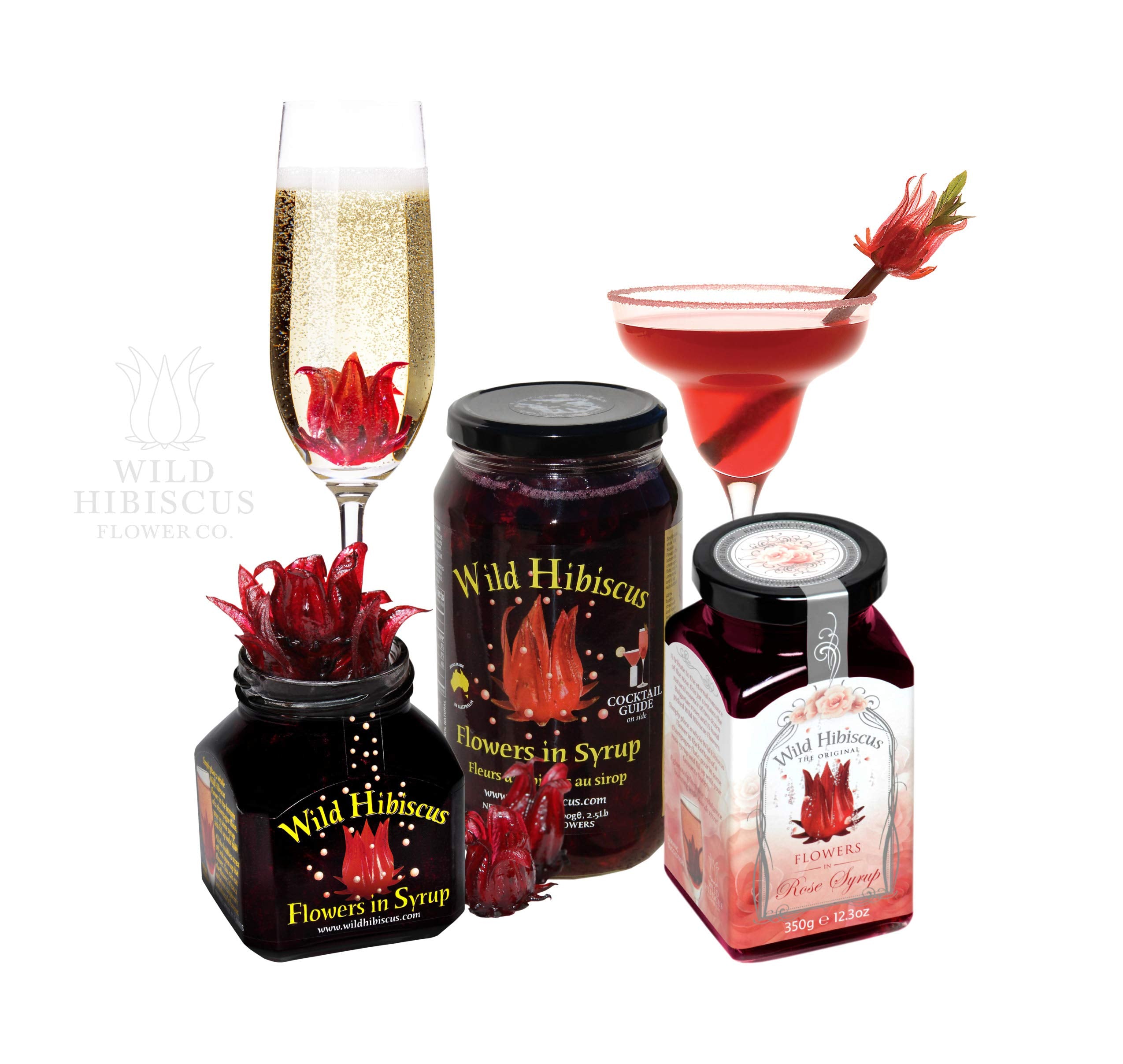 Wild Hibiscus syrup drizzle finishing beverages and desserts with color.