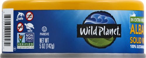 Wild Planet albacore tuna flakes; versatile for pasta and bowls.
