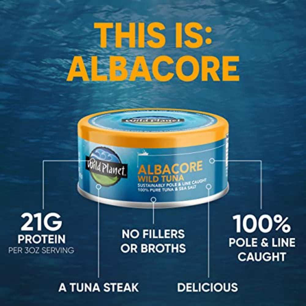 Wild Planet tuna offers full flavor with no water or fillers.