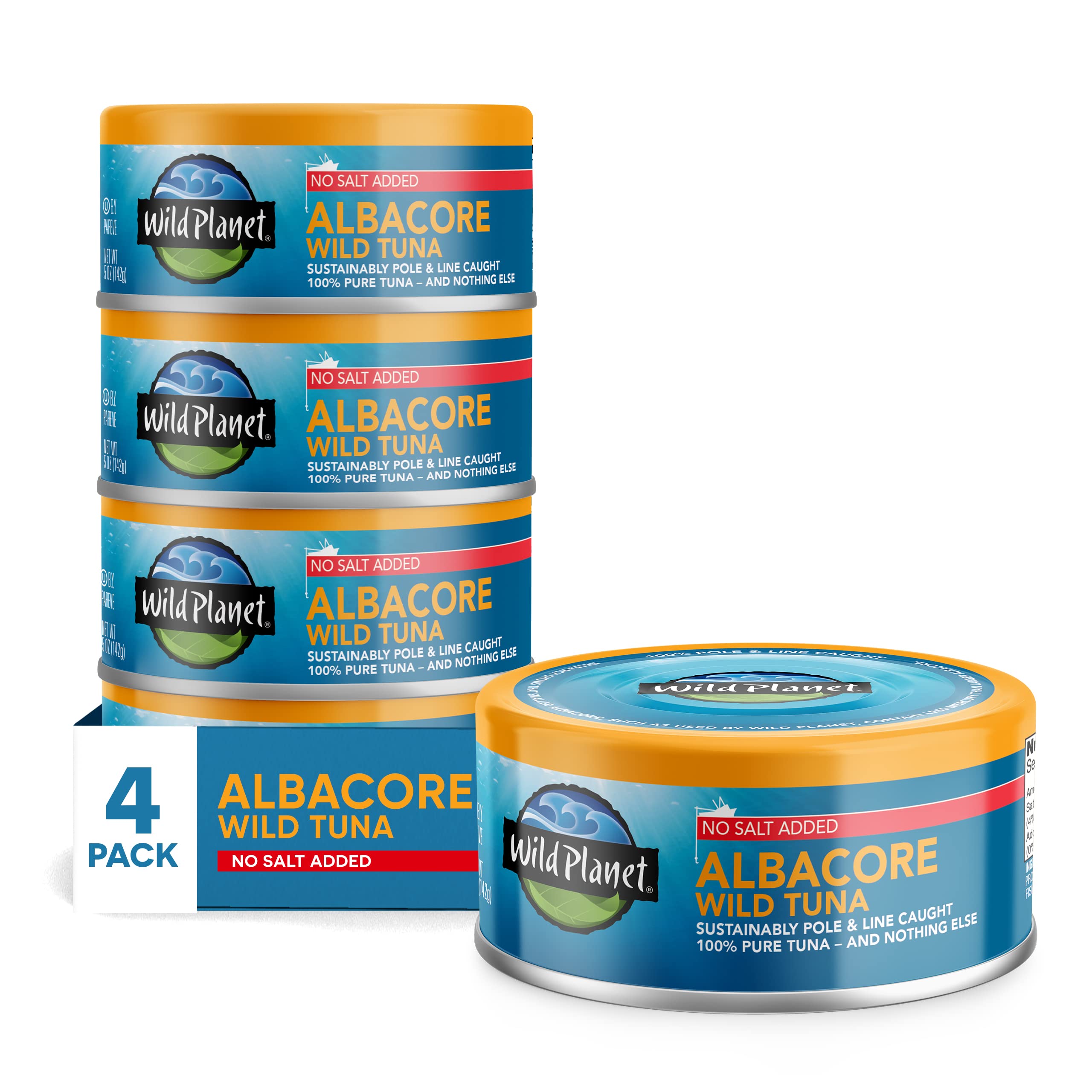 Wild Planet albacore tuna steak with pull tab for quick meals