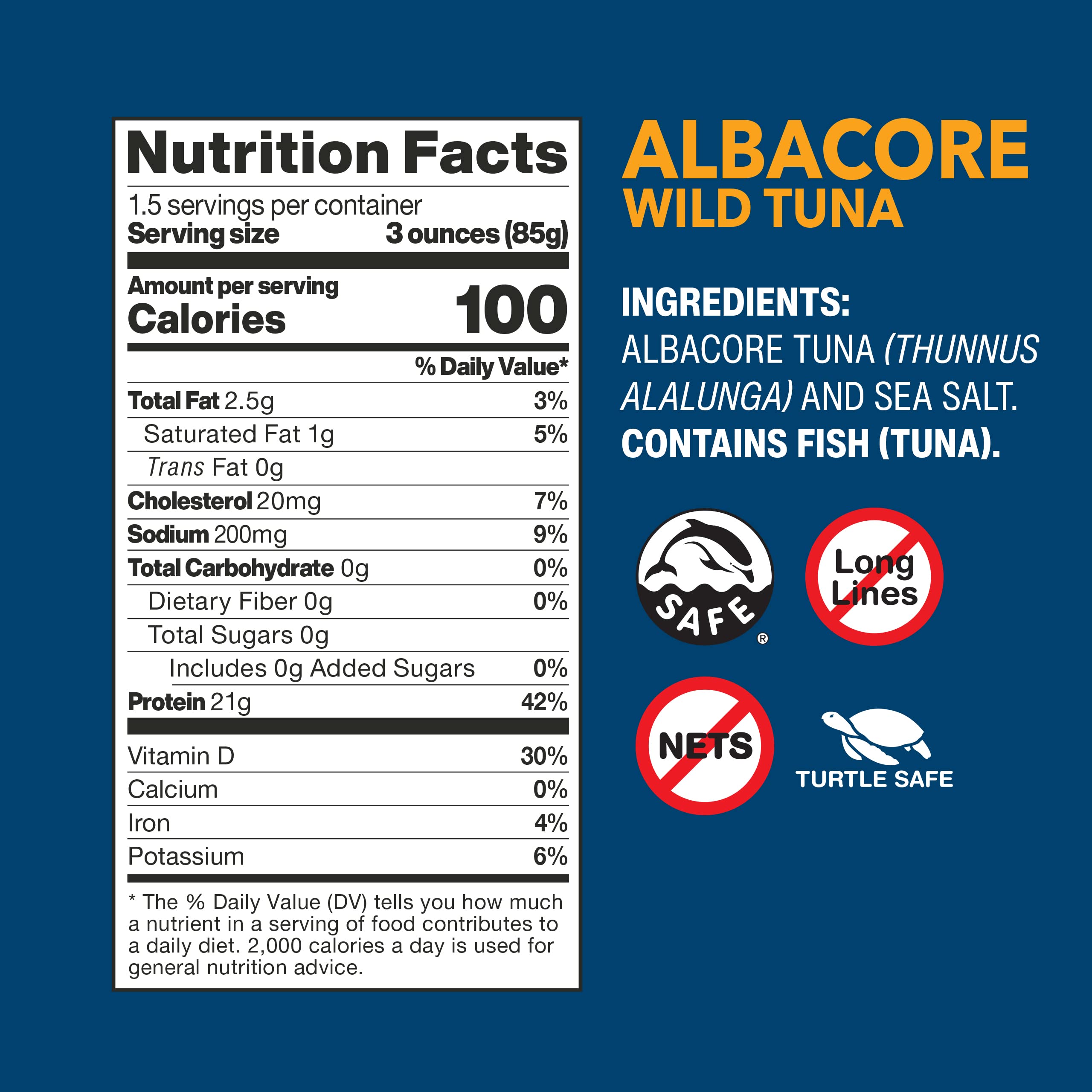 Wild Planet Albacore tuna steak image, hand-cut and ready to enjoy