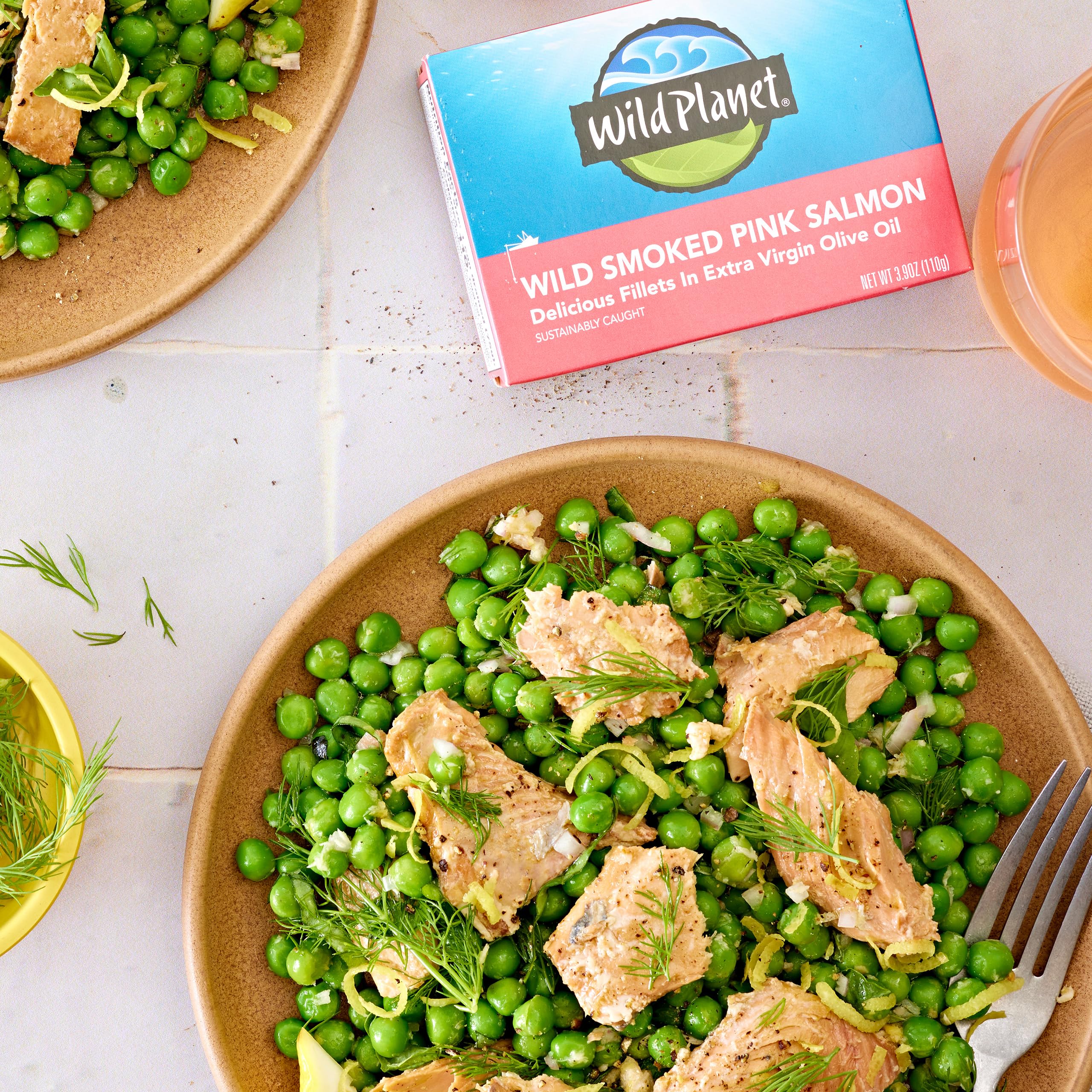 Canned salmon in olive oil, convenient pantry staple by Wild Planet.
