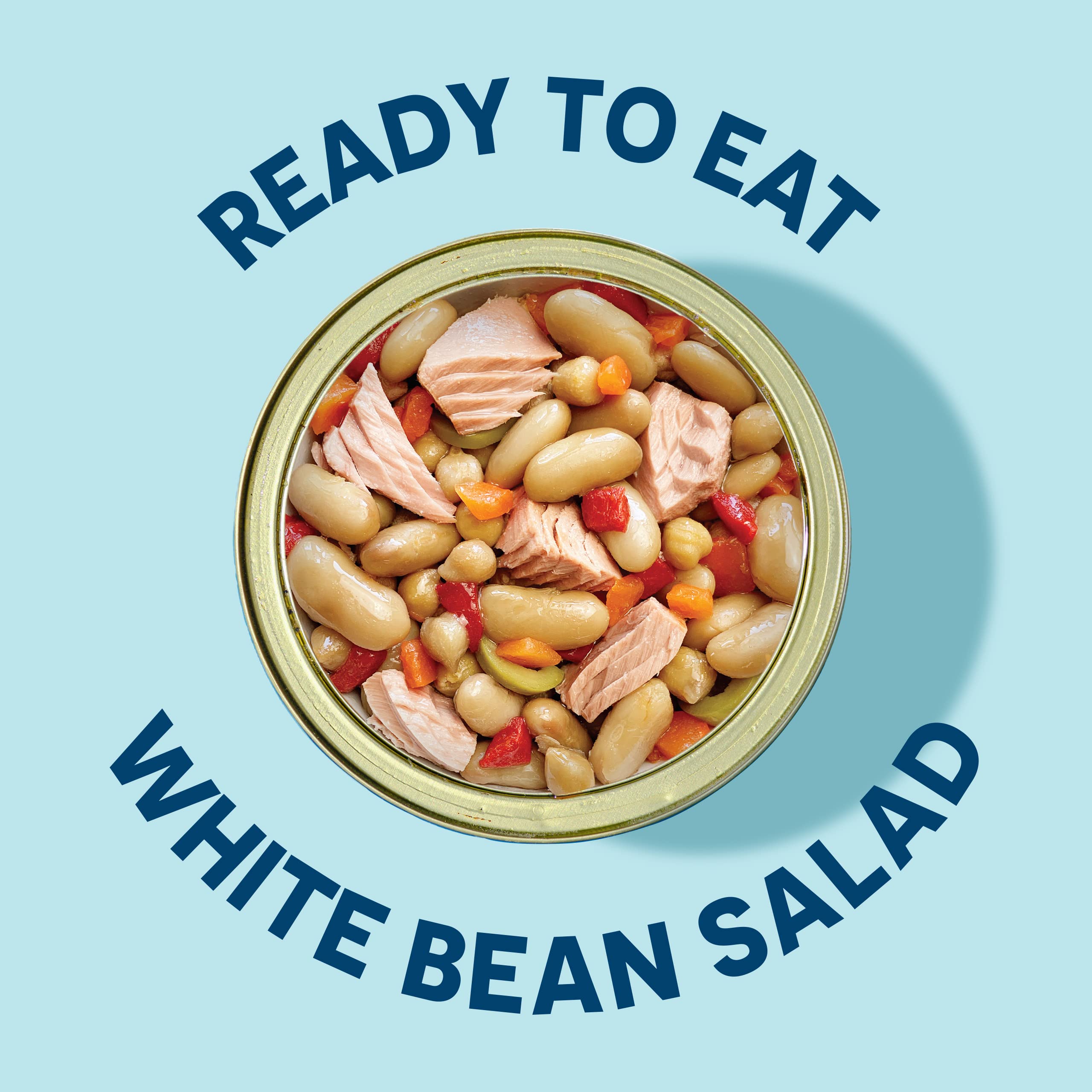 Wild Planet tuna salad contains beans, carrots, peppers, and olives for a hearty bite