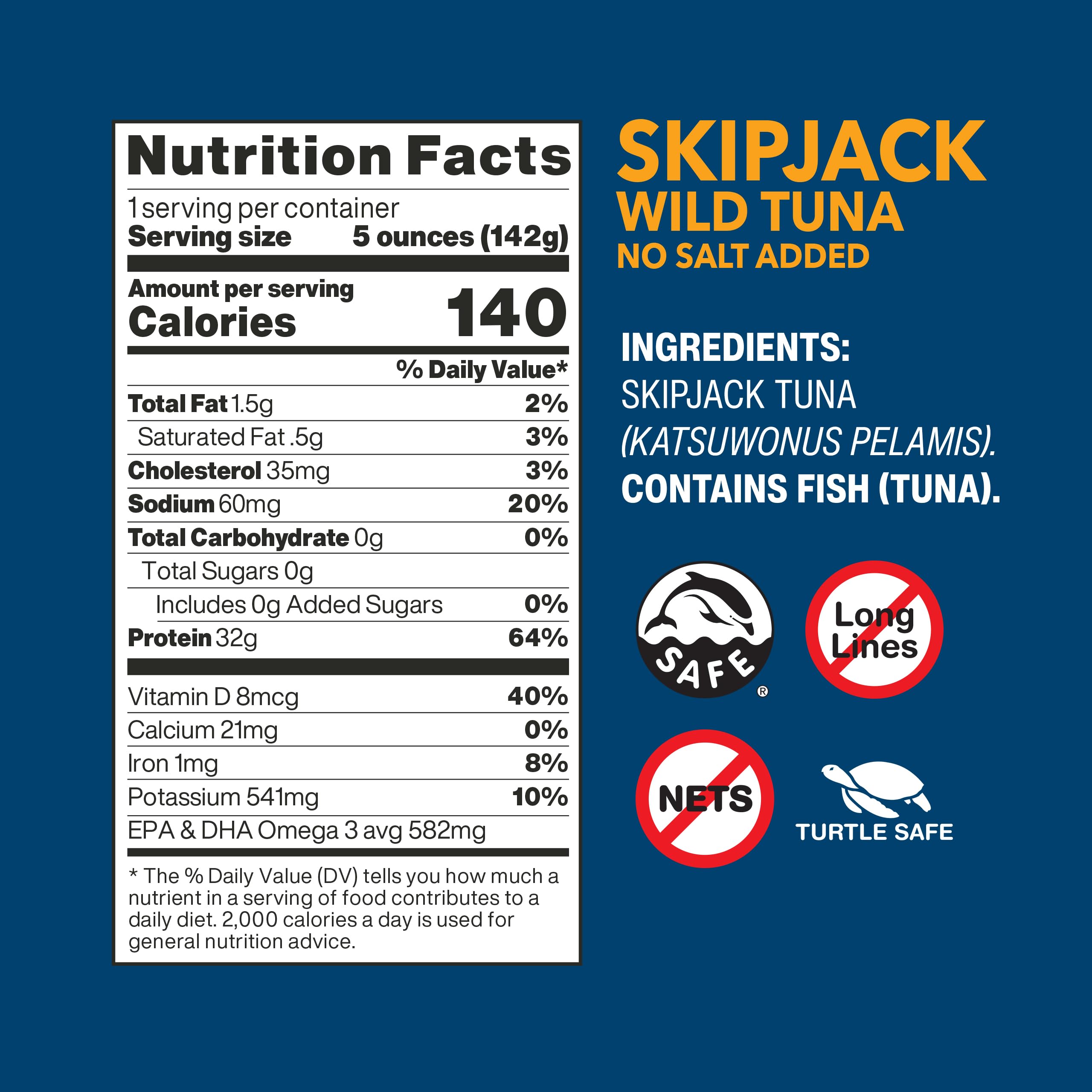 Wild Planet no-salt-added tuna can showing a low-sodium option for versatile cooking.