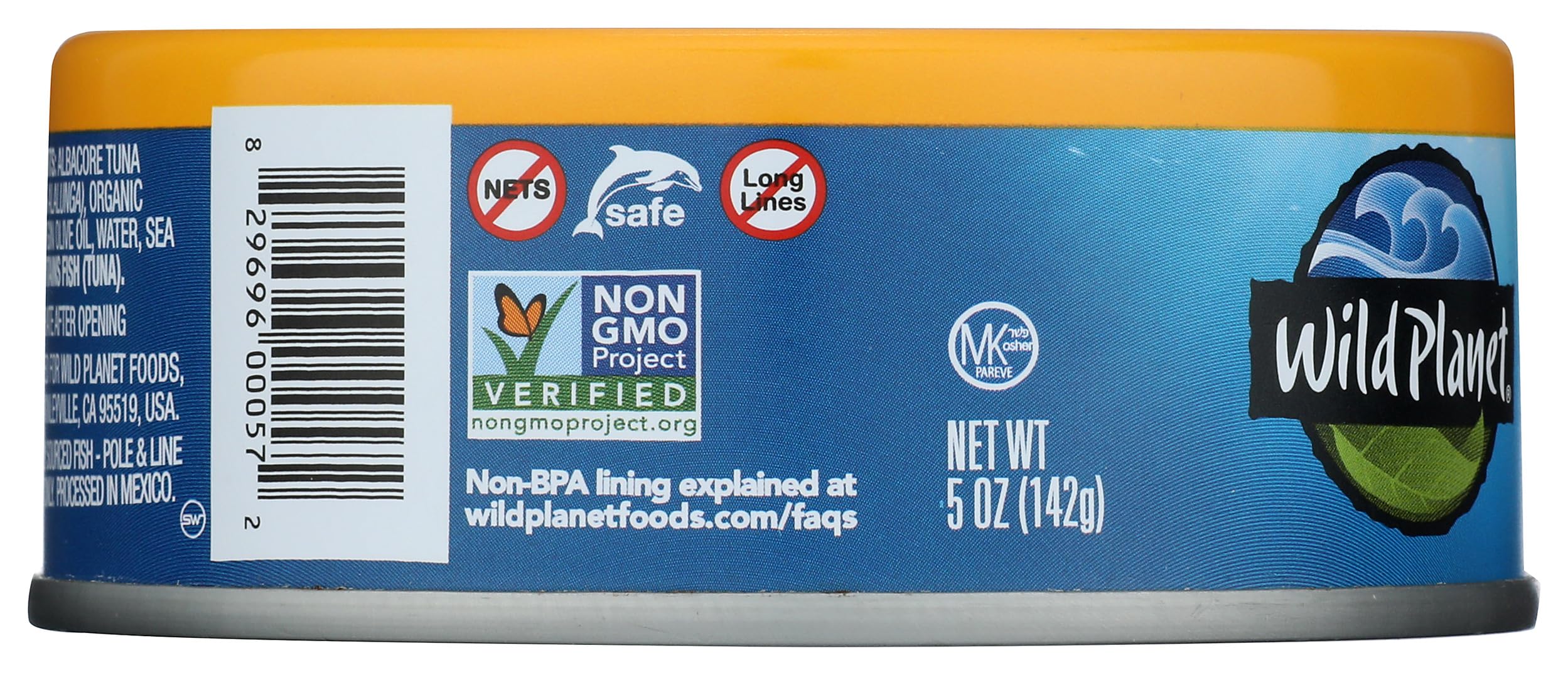 Wild Planet omega-3 rich tuna; convenient protein for meals.