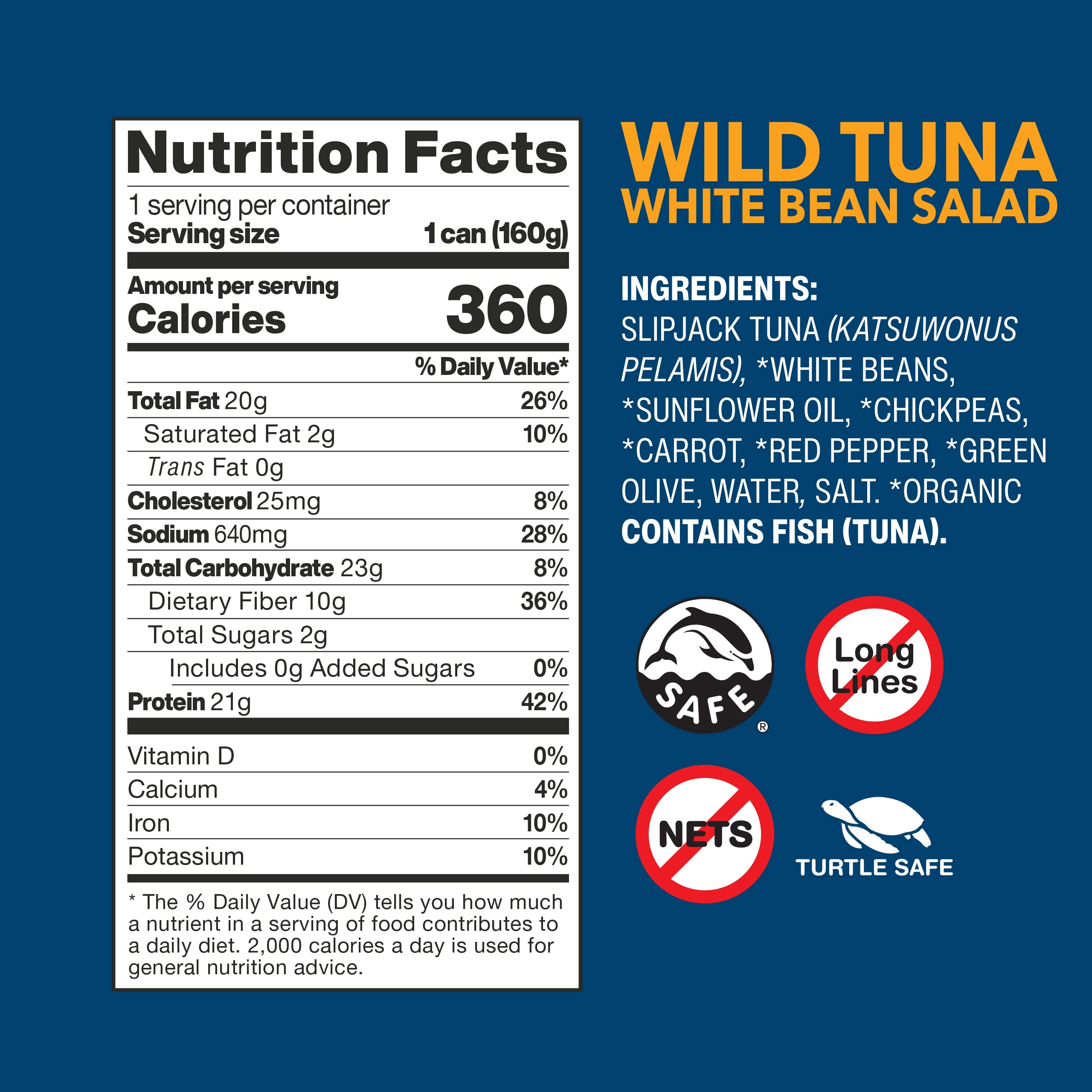 Wild Planet tuna salad with organic chickpeas and vegetables, ideal for quick lunches