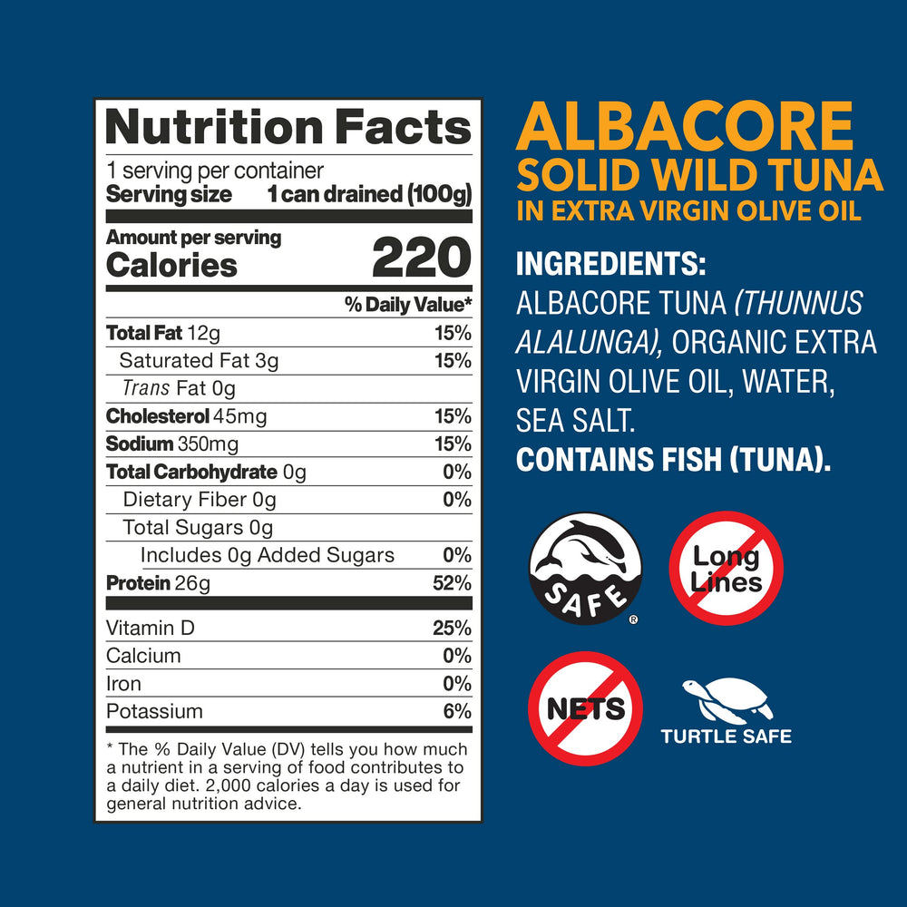 Pole-and-line caught tuna marks sustainable harvesting practices.