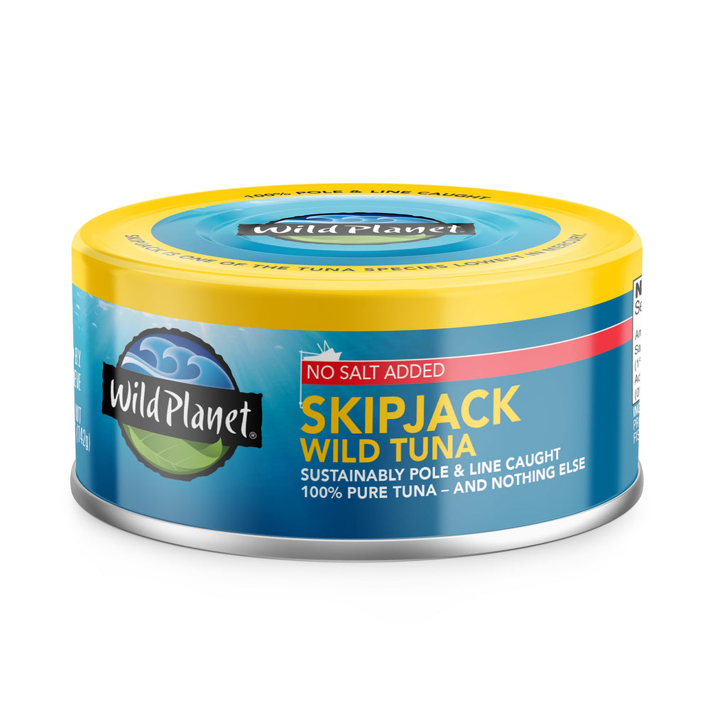Wild Planet pull-tab tuna can for easy opening and on-the-go meals.