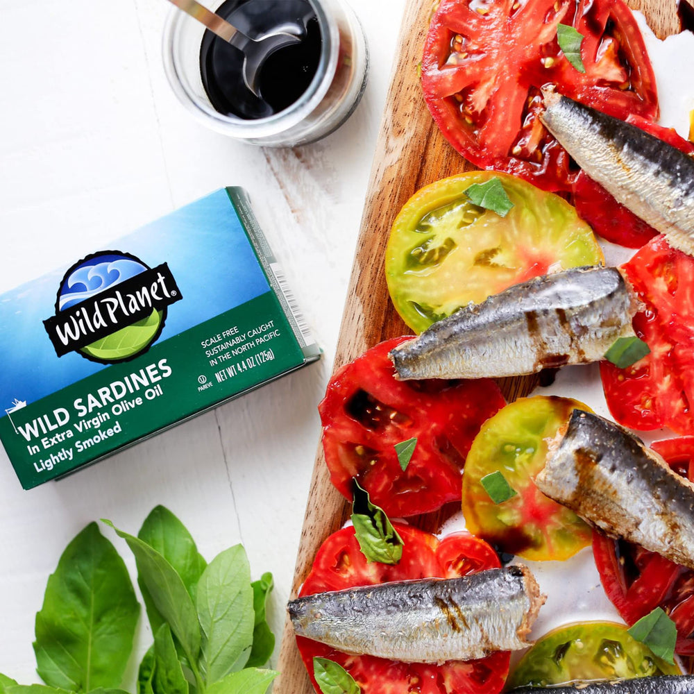 Wild Planet sardines added to salad for texture and omega-3 boost