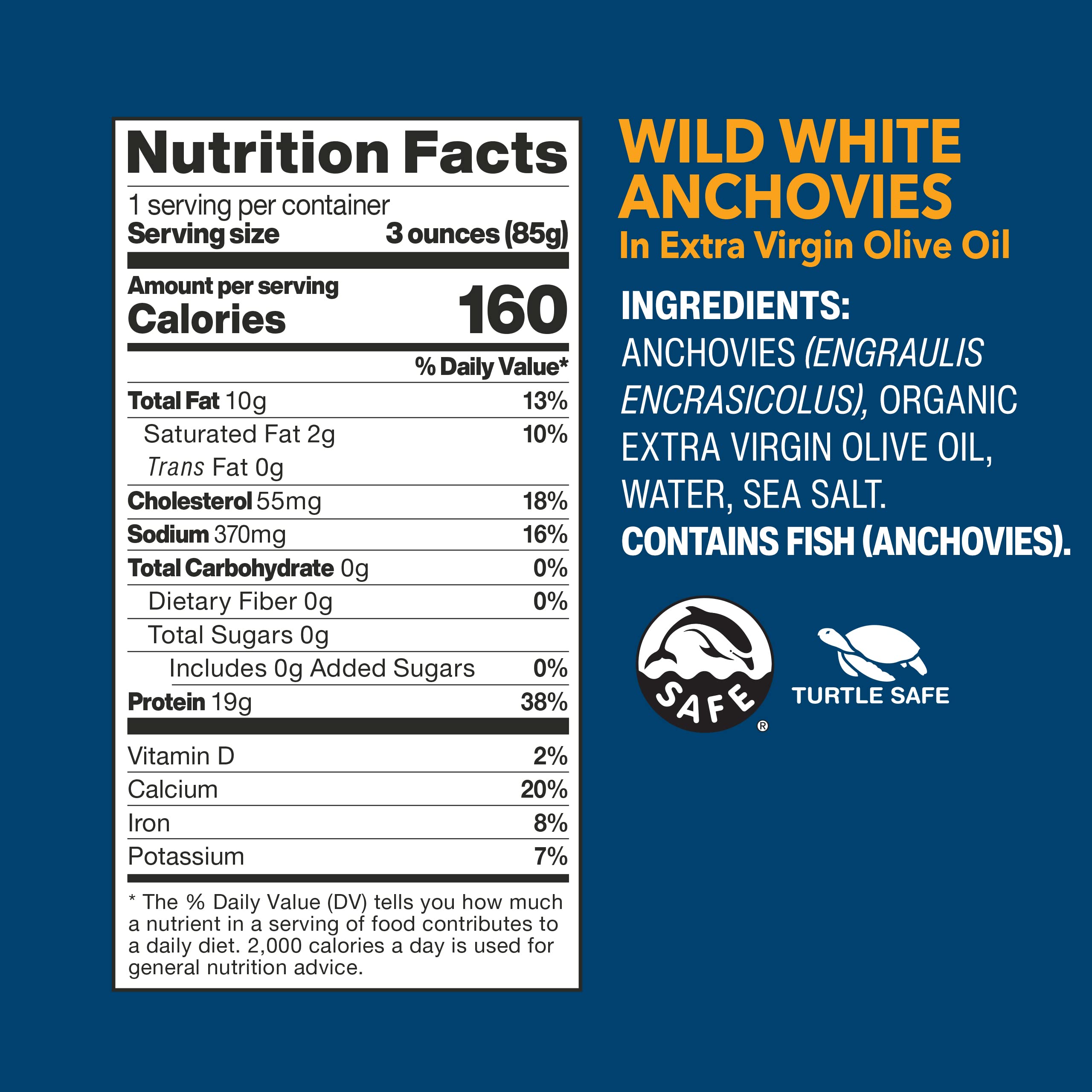 Wild Planet anchovies on a tasting plate highlight delicate texture and mild flavor