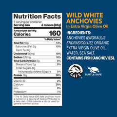 Wild Planet anchovies on a tasting plate highlight delicate texture and mild flavor