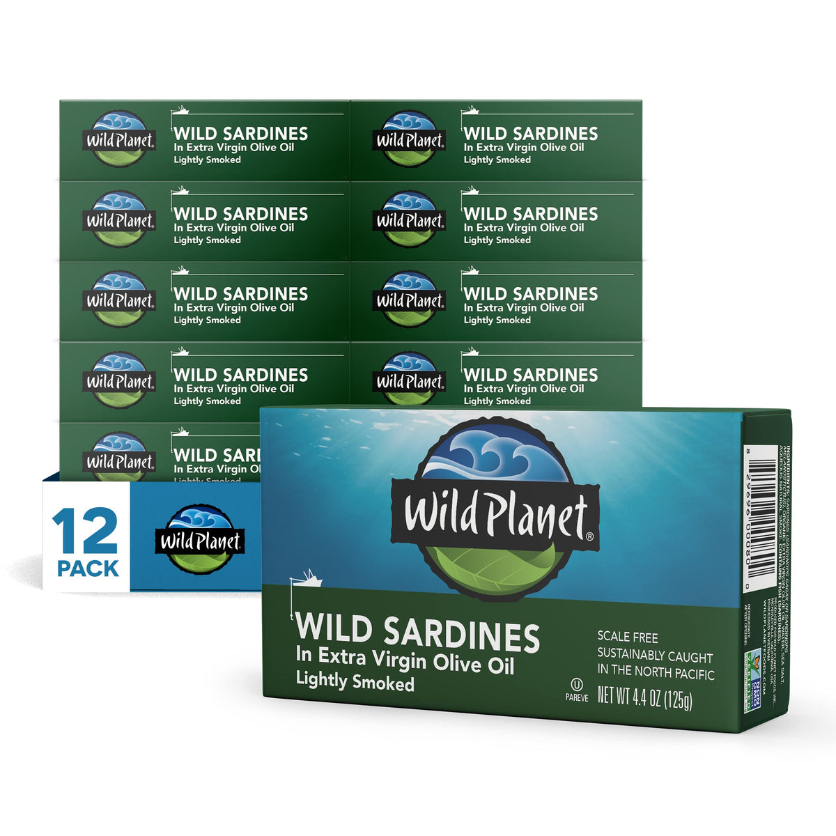 Wild Planet wild sardines in olive oil can highlighting convenient protein source