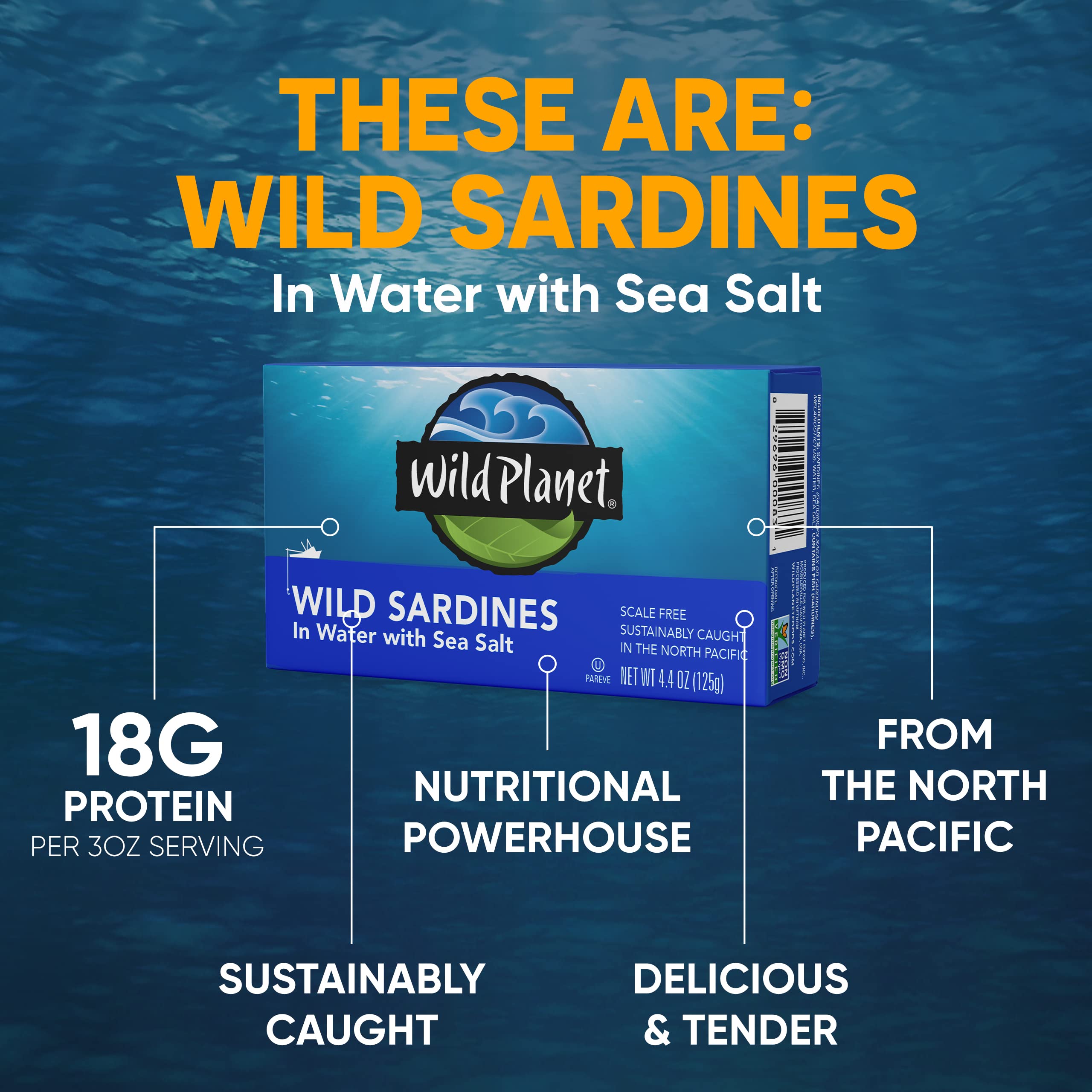 Pull-tab on Wild Planet sardines for easy, on-the-go snacking.