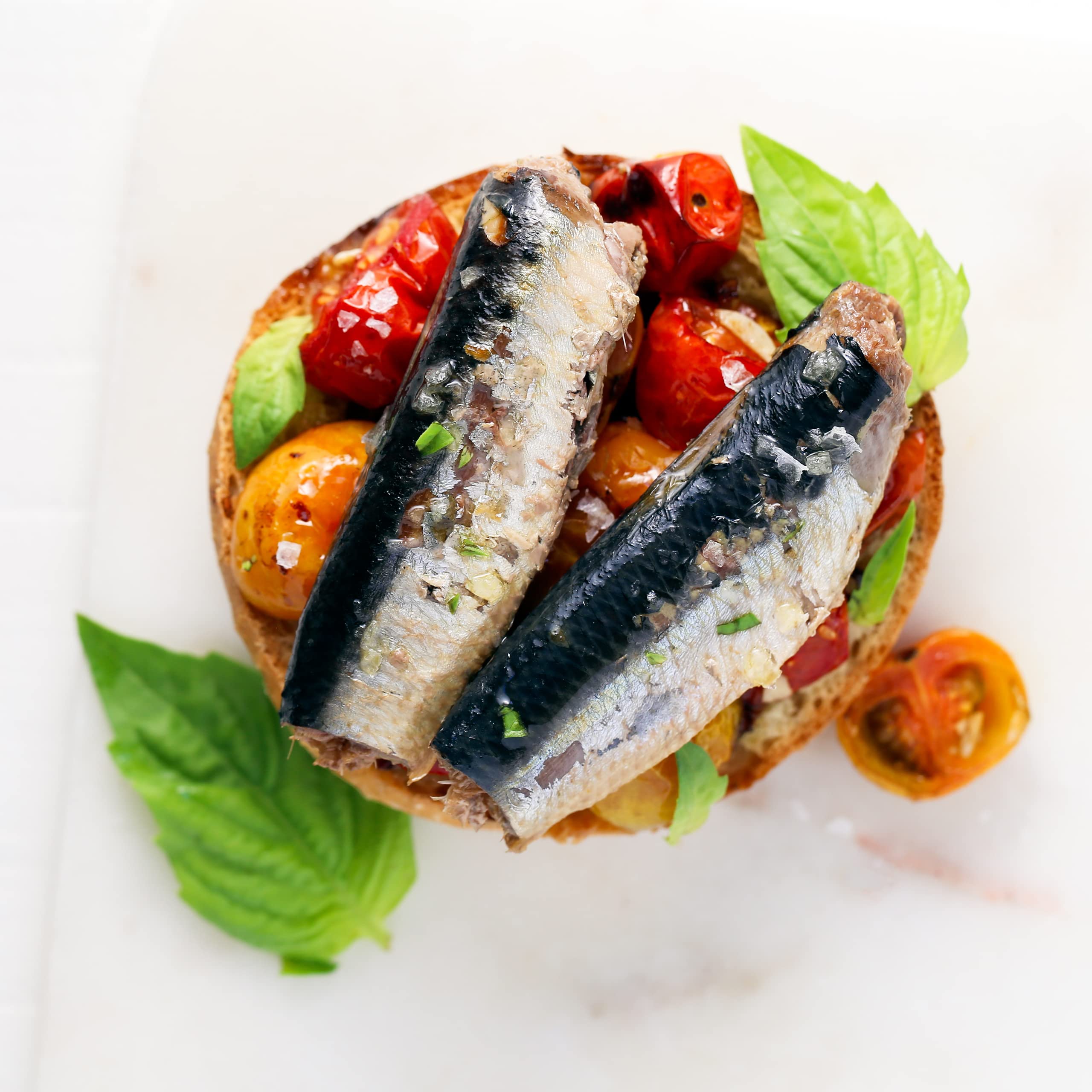Wild Planet sardines added to salad for omega-3 protein.