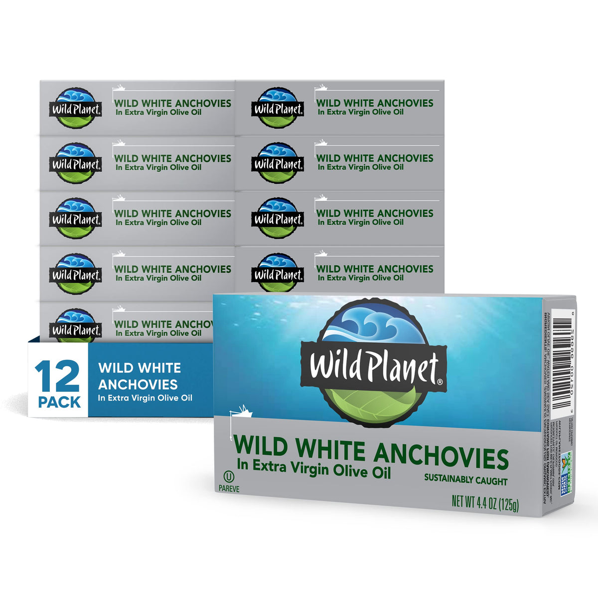 Wild Planet Wild White Anchovies in a can, ideal for quick salads