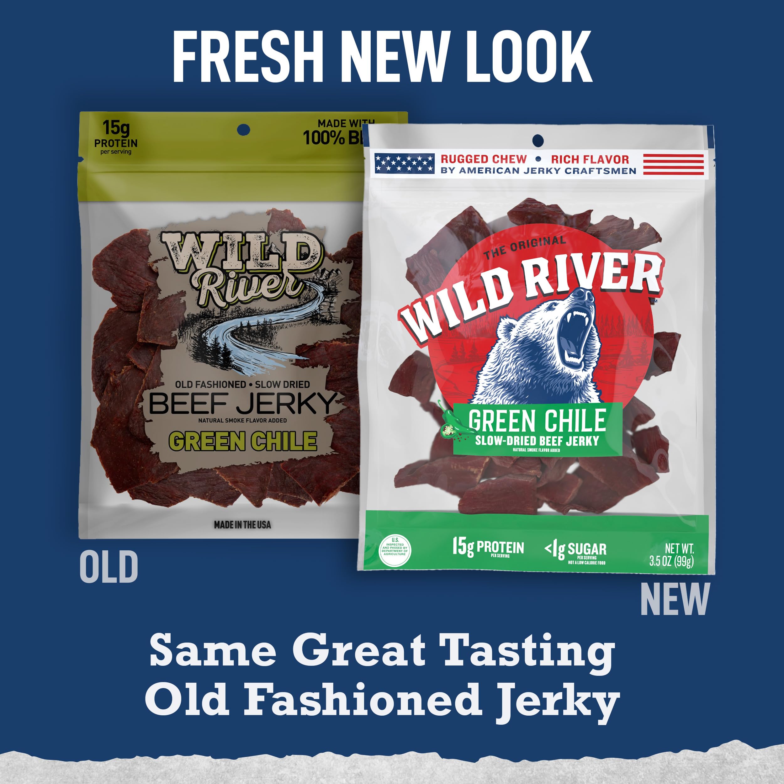 Wild River 15g protein bag, satisfying snack during outdoor activities.