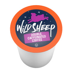 Wild Sheep High Caffeine shown in a Keurig brewer for quick brews.