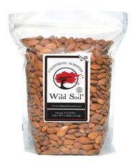 Wild Soil Terra Preta almonds showing protein-rich kernels for snacking