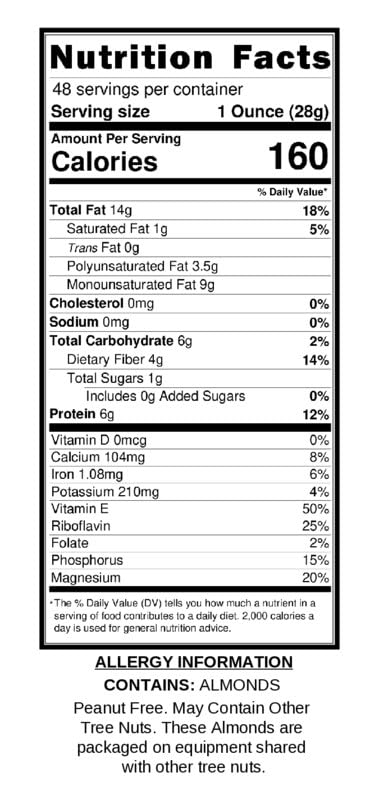 Wild Soil Terra Preta almonds close-up highlights vitamin E content for brain health