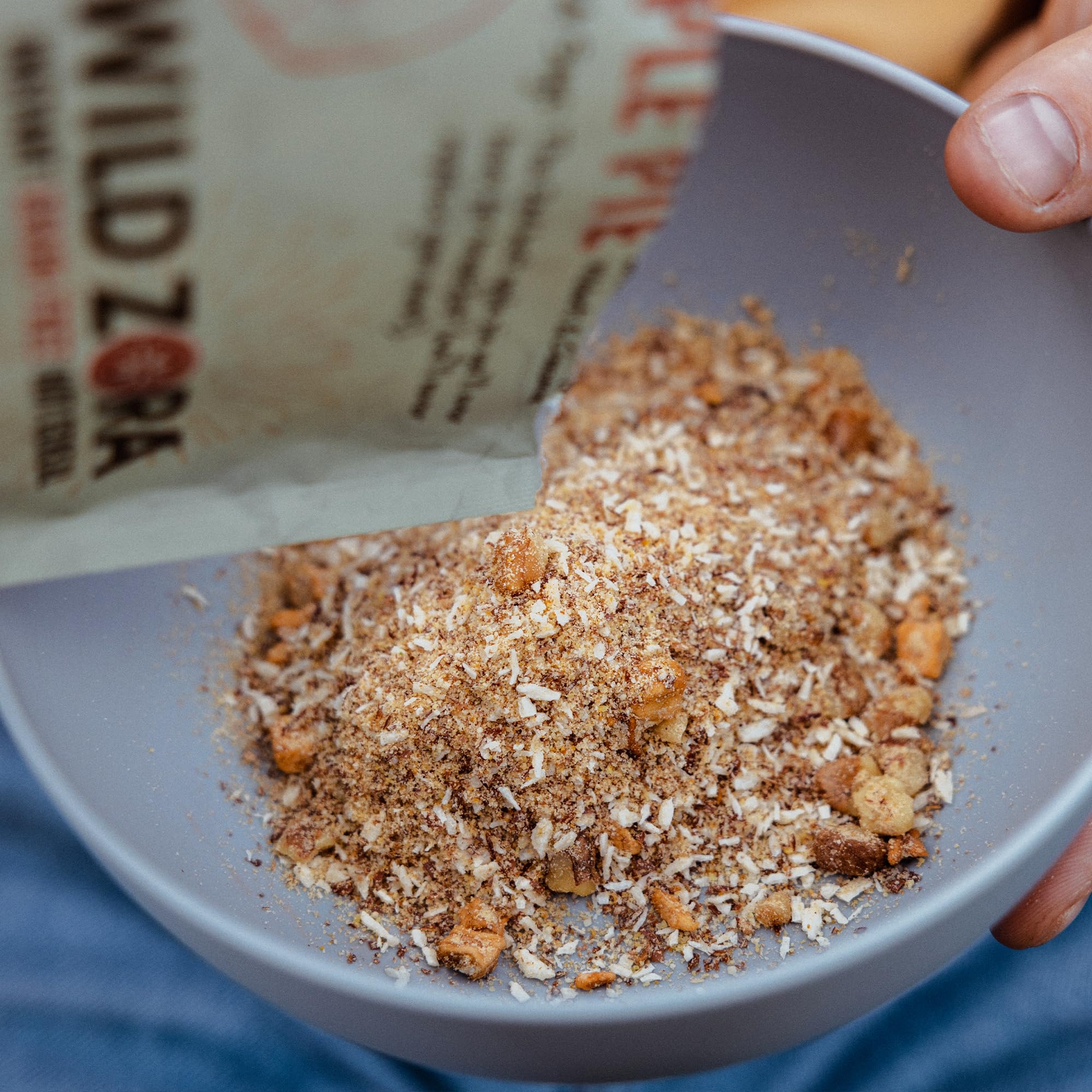 Wild Zora Banana Bread flavor hot cereal with almonds and cacao