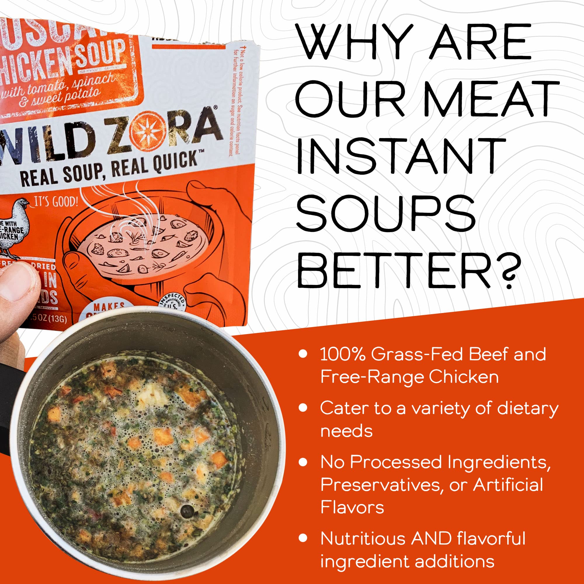 Wild Zora Ready-to-Eat Soup Cup enables quick, satisfying meals.