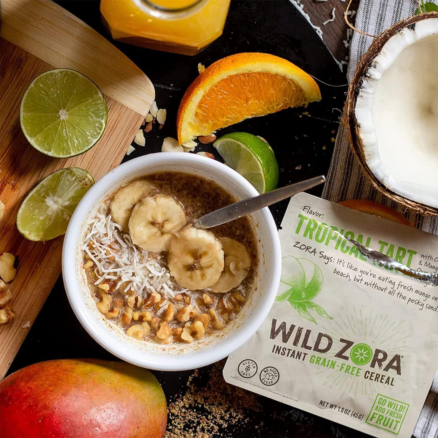Wild Zora 12-month shelf life pantry-ready hot cereal