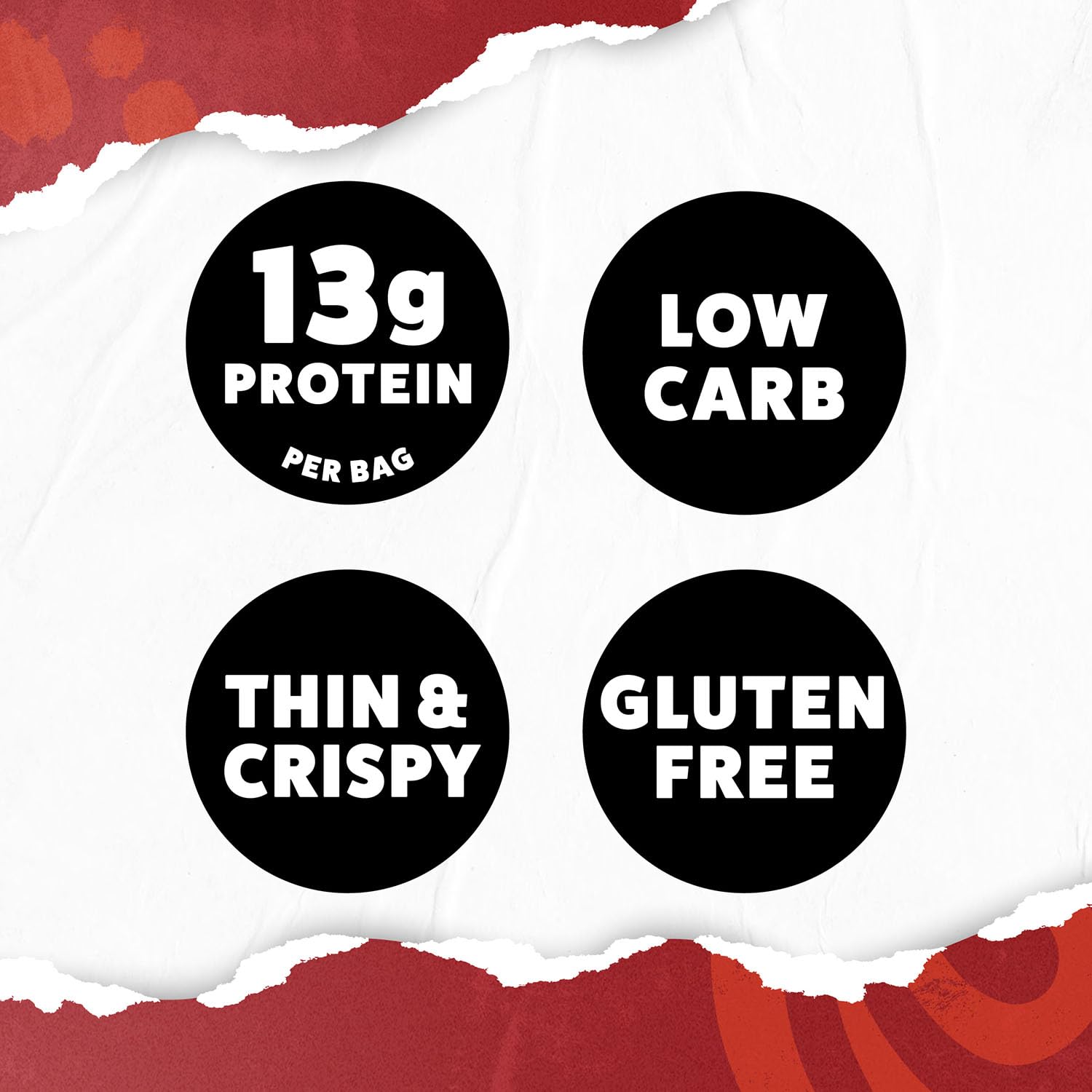 Crispy texture of WILDE Barbeque chips, ideal for snackable meals.