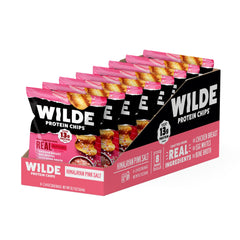 WILDE Protein Chips with Himalayan Pink Salt, keto-friendly and low net carbs.
