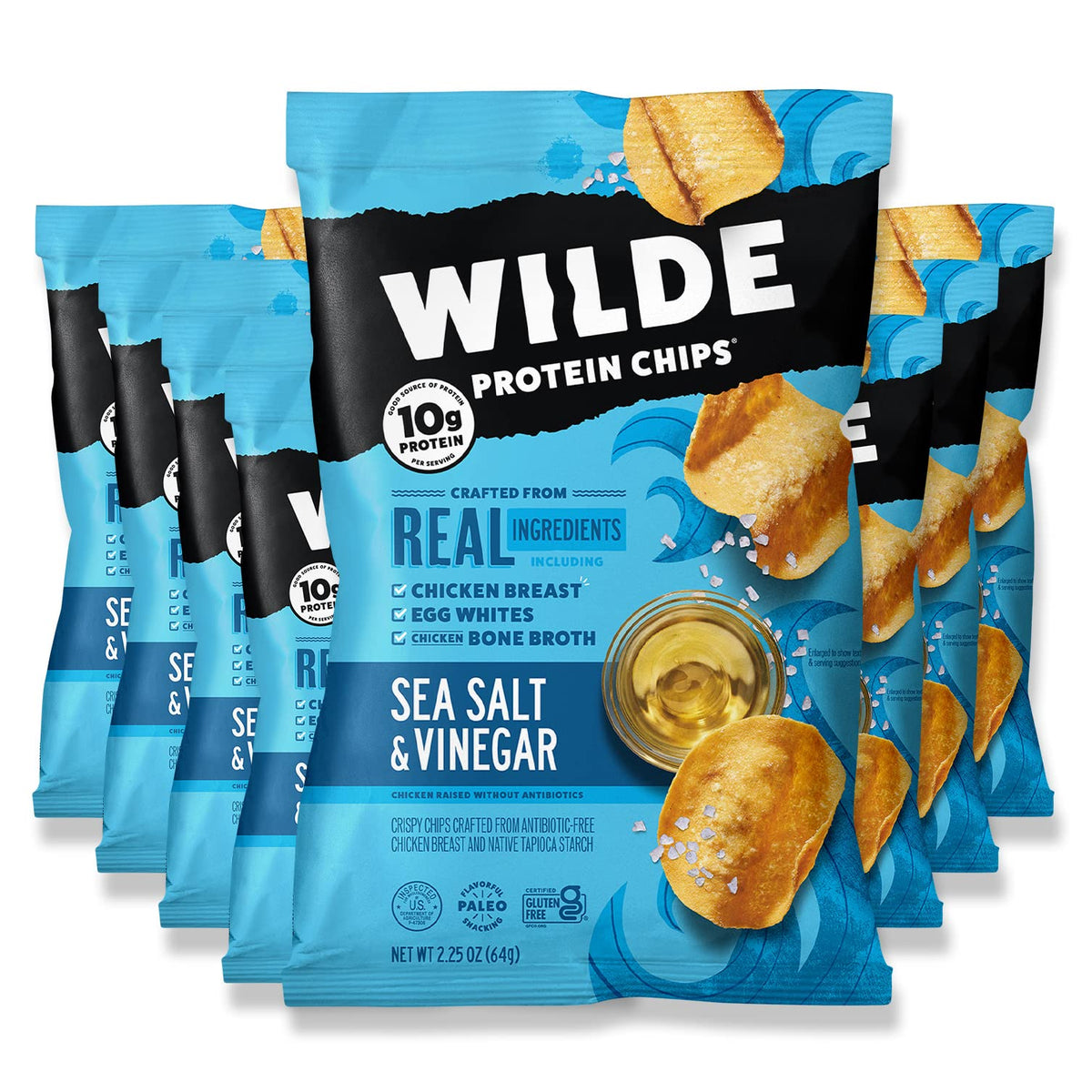 Wilde Chips Sea Salt Vinegar chips show bold flavor and crisp texture